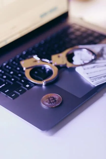A detailed, close-up image of legal documents and cryptocurrency charts on a laptop screen, highlighting the need for vigilance and informed decision-making in crypto investments.