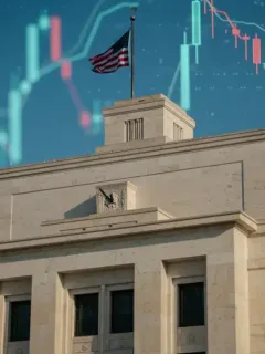 Federal Reserve building symbolizing interest rate decisions impact on US mortgages.