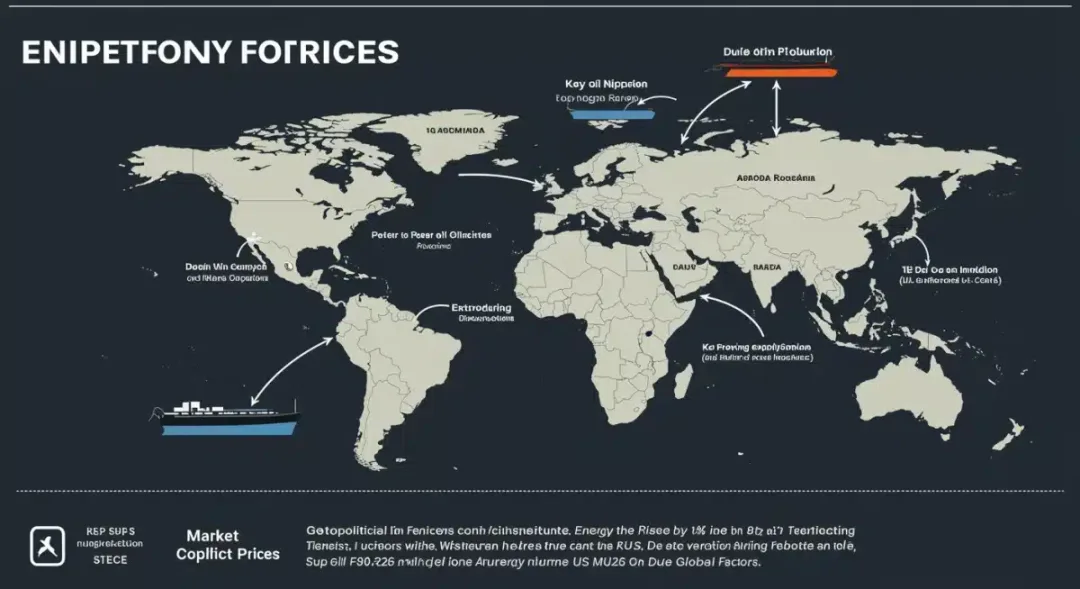 Infographic detailing global factors influencing US energy price increases.