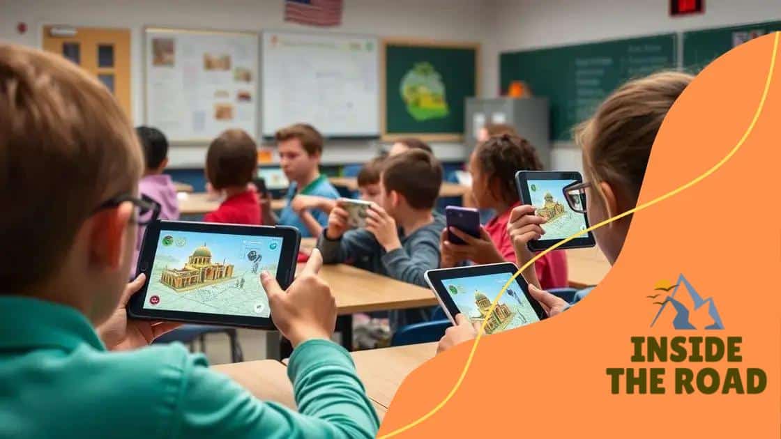Examples of AR applications in classrooms