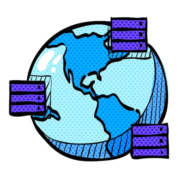 A stylized globe with different colored lines representing VPN connections from various countries to a central booking website, symbolizing geo-arbitrage for flight deals.
