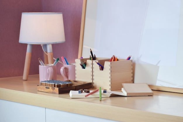 A detailed, organized homeschooling setup in a brightly lit room. Features a comfortable desk for a child with a laptop, educational posters on the wall, shelves filled with diverse books and learning games, and natural light streaming through a window.