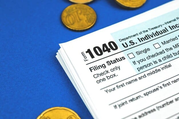 A close-up of a tax form, specifically a 1099-DA mockup, with various blank fields related to cryptocurrency transactions, symbolizing new financial reporting.