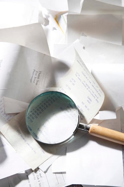 A visual representation of a complex tax code document with a magnifying glass examining specific sections related to corporate earnings, set against a background of a financial newspaper, illustrating the scrutiny of tax legislation.