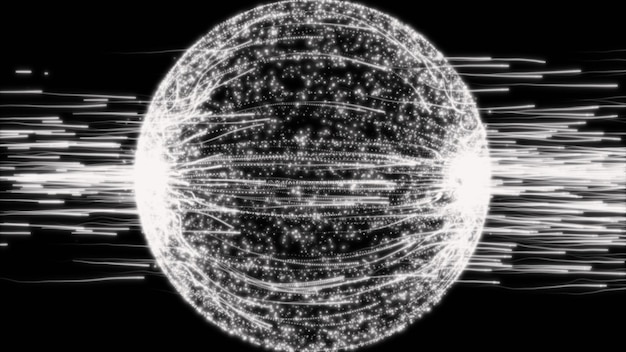 A globe composed of interconnected digital lines and data packets flying between continents, symbolizing international data transfers, with regulatory documents and compliance checklists visible on a surrounding desk.