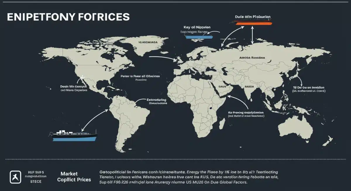 Infographic detailing global factors influencing US energy price increases.