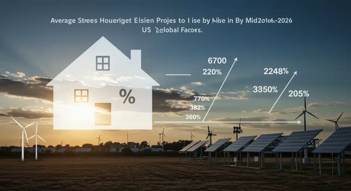 Household budget showing increased energy costs, reflecting the projected price hikes.