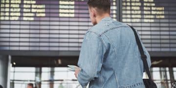 A man knowing his Air Passenger Rights.