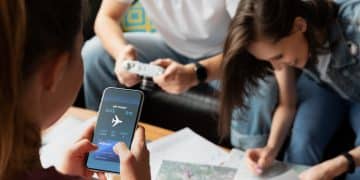 A group of people Finding Last-Minute Flight Deals.