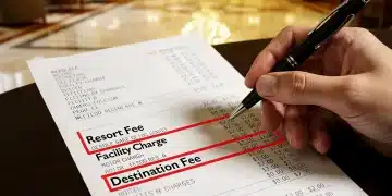 Detailed hotel bill showing various hidden fees, emphasizing unexpected charges for travelers. Hidden Hotel Fees.